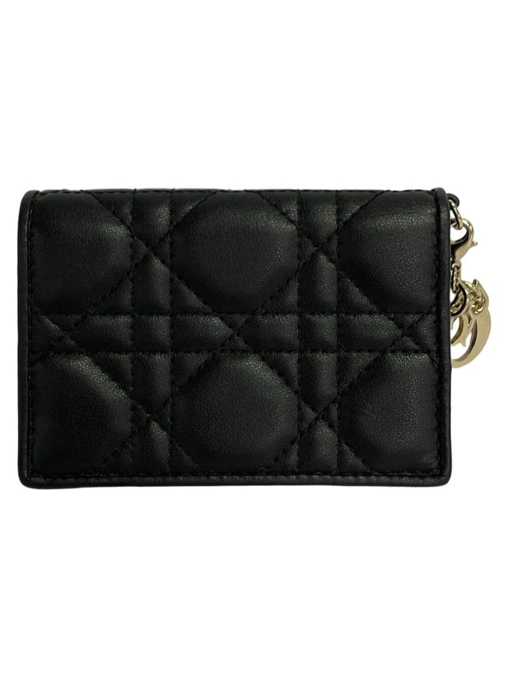 Dior Business Card Holder Lady Black Lambskin - Picture 2 of 5